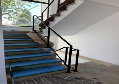 interior glass stair railing