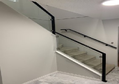 interior glass stair railing