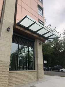 steel building canopy