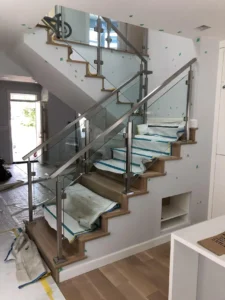 glass stair railing