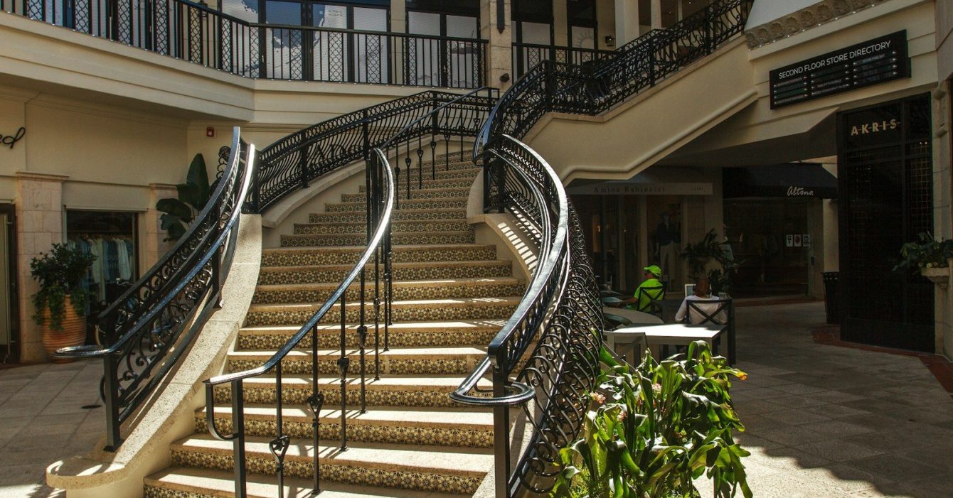 a set of stairs in front of a building