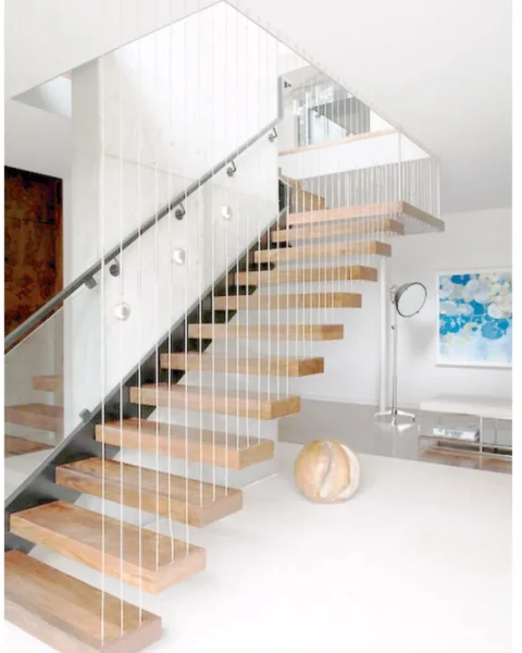 White Cable Deck Railing