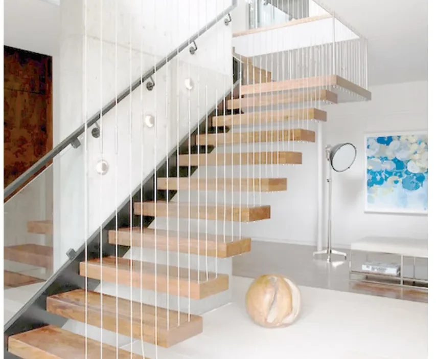 White Cable Deck Railing